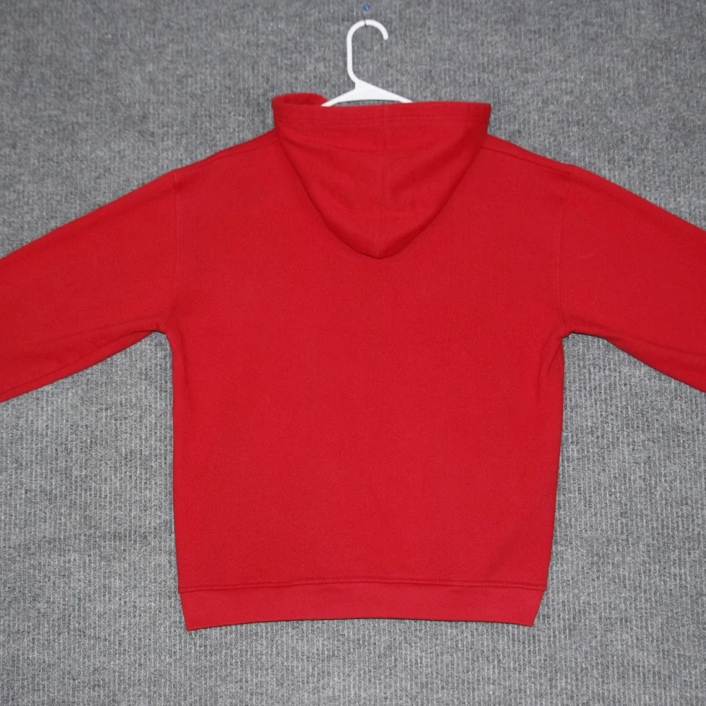 VTG AND1 Kids Red Zip Up Hoodie‎ Basketball Size XL 18 20 Y2K Streetwear Flawed